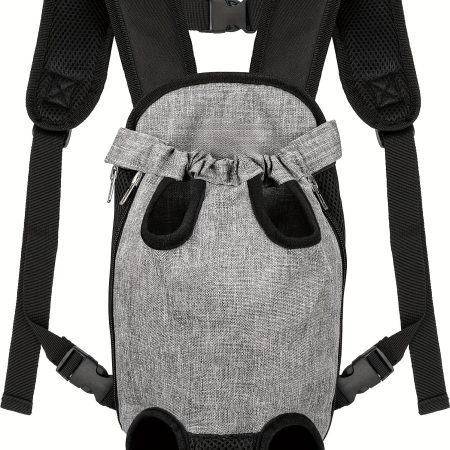 Adjustable Ventilated Dog & Cat Carrier Backpack - Front-Facing Design with Breathable Mesh, Secure Zipper Closure, Ergonomic Straps for Hiking, Camping, Travel - Fits Small to Medium Pets Up to 9 lbs, Sea Blue, Pet Carrier Backpack, Camping Pet Gear, Sec
