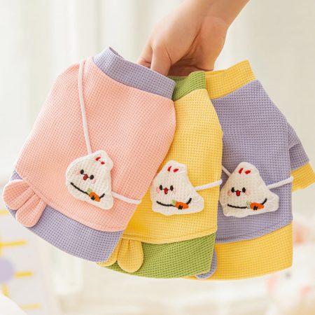 Small Breed Dog & Cat Jumpsuit, 100% Polyester Woven Pet Jacket, with Button Closure, Cozy Shoulder Bag Style, for Autumn and Winter