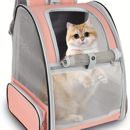 Airline Approved Cat Backpack Carrier & Pet Travel Bag - Ventilated Mesh, Front Window, Safety Buckle Closure - Lightweight Backpack for Cats, Small Dogs, Kittens, Puppies, Bunnies - Hiking, Camping, Vet Visits, Flights - (Blue), Outdoor Adventurers